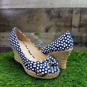 Tory Busch Dory Peep toe Espadrille Wedge